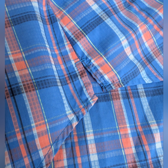 Columbia PFG Omni-Shade Long Sleeve Shirt Women's M Blue Coral Pink Plaid - Picture 11 of 16